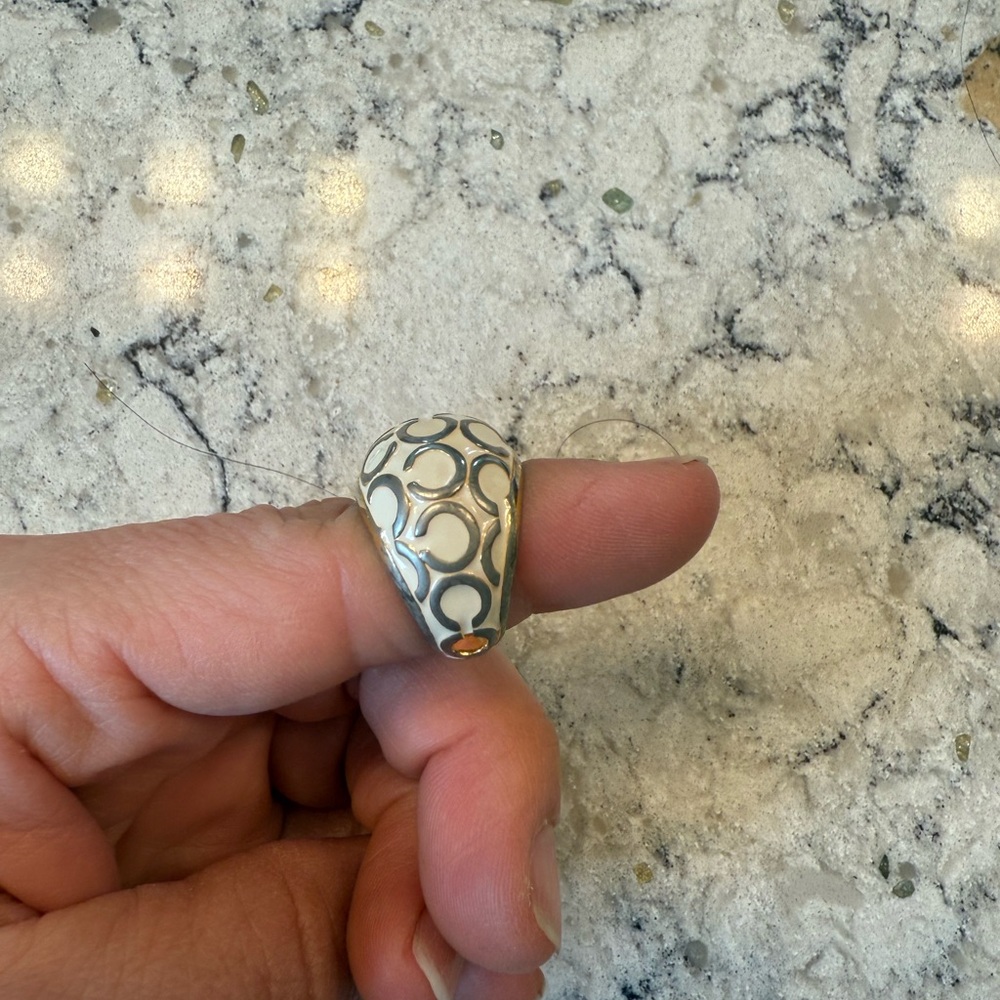 Silver Patterned Women's Ring